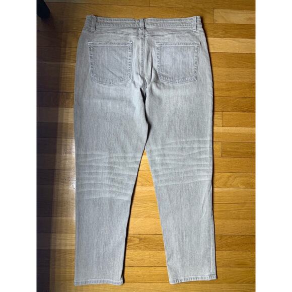 Eileen Fisher Women's Organic Cotton Gray Wash Slim Skinny Jeans Mid Rise Sz 12 - Picture 2 of 8